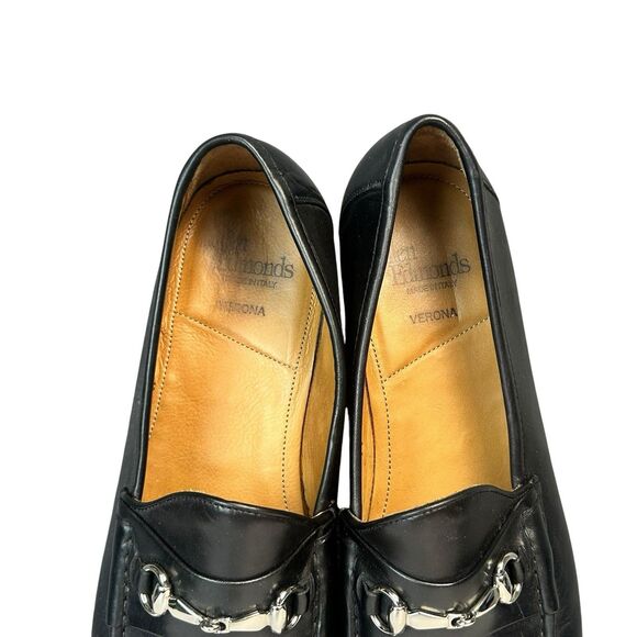 Allen Edmonds Mens VERONA II Italian Bit Calfskin Leather Loafers Black Shoe 14 main image 7